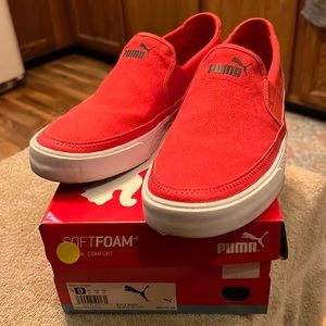Puma Red Slip-Ons
